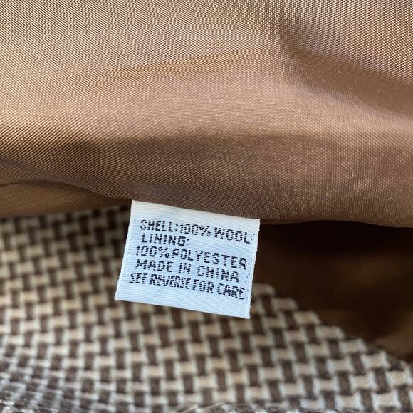 Vintage Talbots Houndstooth Brown Fitted Blazer Women's Size 6 - Picture 11 of 13